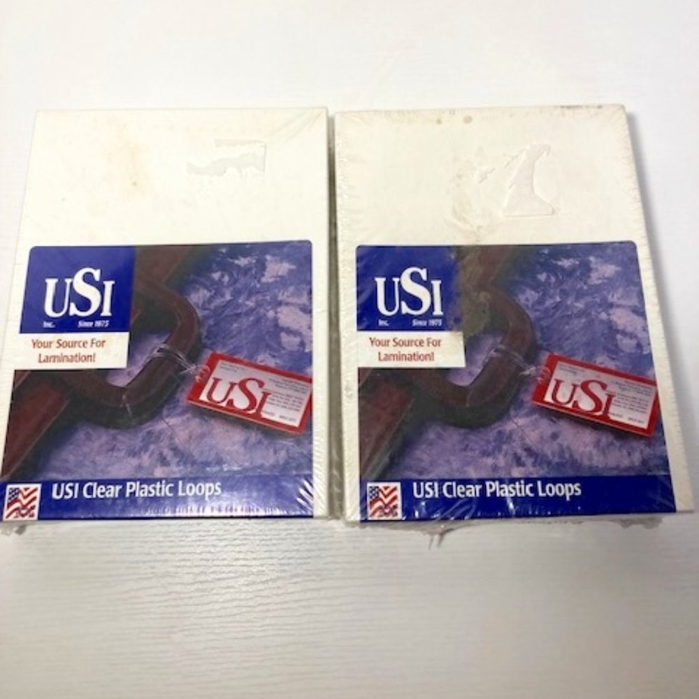 USI Inc Clear Plastic Loops/  100 per Box  / #0402 Clear